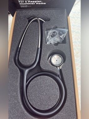 Black Stethoscope - Professional Dual-Head Diagnostic Stethoscope